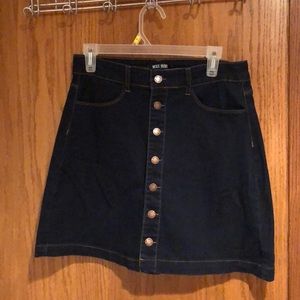 Dark Blue Denim Skirt
